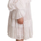 Dolce & Gabbana Elegant Off-Shoulder Ruffled Dress in White