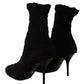 Dolce & Gabbana Elegant Black Mid-Calf Viscose Boots