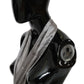 Ermanno Scervino Metallic Silver Silk Neck Wrap Shawl Scarf