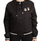 Dolce & Gabbana Elegant Black Bomber Jacket with Hood