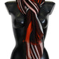 Dolce & Gabbana Multicolor Striped Silk Shawl Fringes Scarf