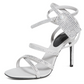 Off-White Gray Calfskin Women Sandal