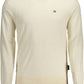 Napapijri Beige Cotton Crew-Neck Embroidered Sweater