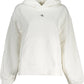 Calvin Klein Elegant White Brushed Cotton Hoodie