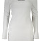 Tommy Hilfiger Chic White Embroidered Square Neck Dress