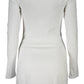 Tommy Hilfiger Chic White Embroidered Square Neck Dress