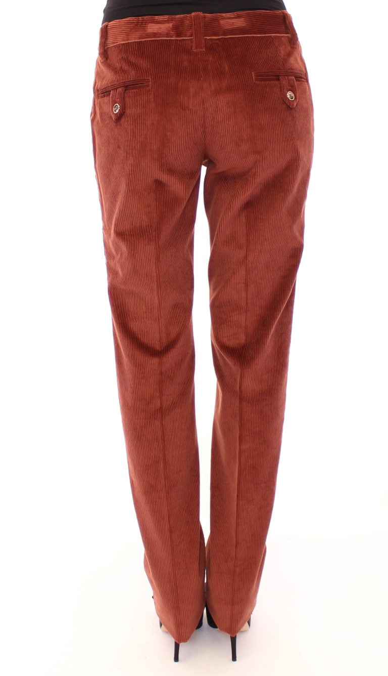 Dolce & Gabbana Chic Brown Cotton Pants for Her