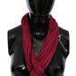 John Galliano Bordeaux Neck Wrap Shawl Foulard Scarf