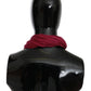 John Galliano Bordeaux Neck Wrap Shawl Foulard Scarf