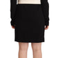 Givenchy Elegant Black Wool Mini Dress with Belt