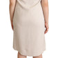 Peserico Chic Beige Sleeveless Shift Dress