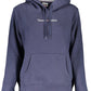 Tommy Hilfiger Chic Blue Hooded Sweatshirt with Embroidery Detail