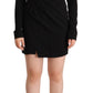 Dsquared² Elegant Black V-Neck Mini Dress