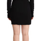 Dsquared² Elegant Black V-Neck Mini Dress