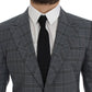 Dolce & Gabbana Elegant Blue Checkered Slim Fit Blazer