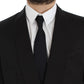 Dolce & Gabbana Exclusive Black Silk One Button Blazer