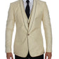 Dolce & Gabbana Sophisticated Beige Polka Dotted Blazer & Vest