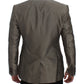 Dolce & Gabbana Elegant Brown Silk Two-Button Slim Blazer