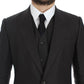 Dolce & Gabbana Elegant Gray Linen Slim Fit Blazer and Vest