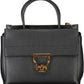 Coccinelle Elegant Black Leather Handbag With Versatile Straps