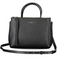 Coccinelle Elegant Black Leather Handbag With Versatile Straps