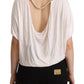 Guess By Marciano Elegant White Gold Chain T-Shirt Top