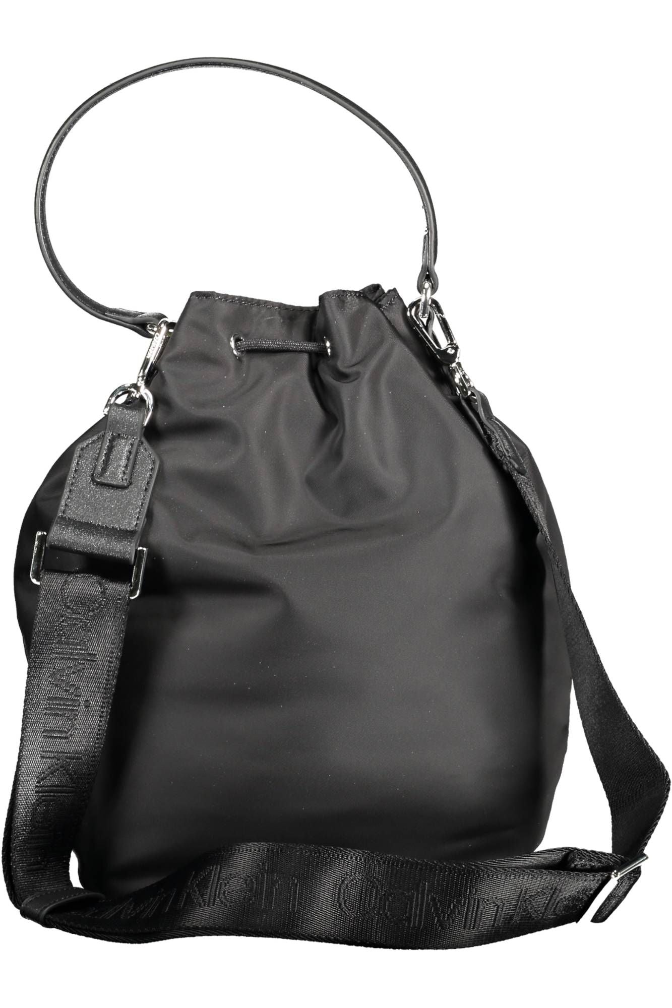 Calvin Klein Elegant Black Bucket Bag with Contrasting Details