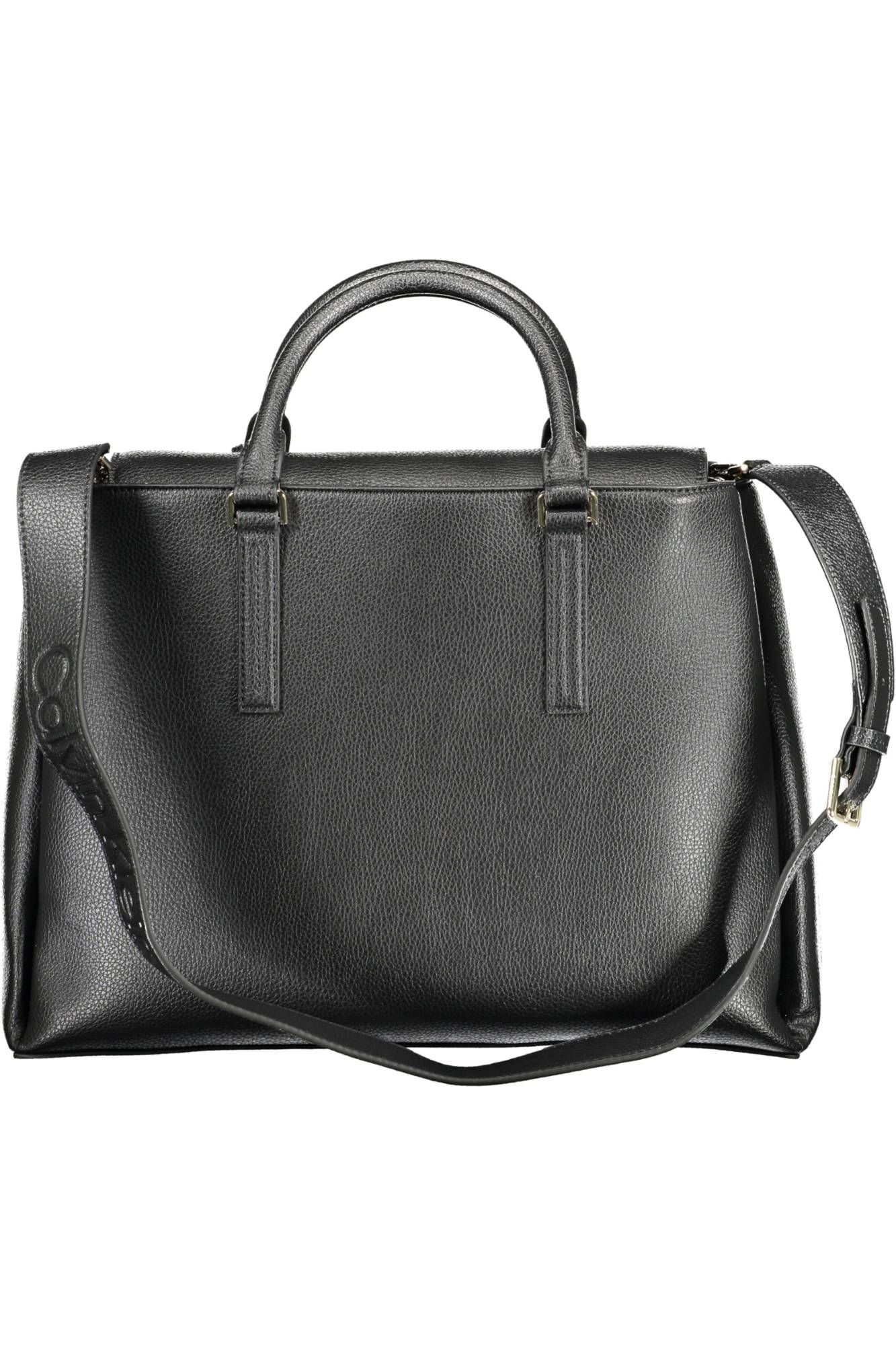 Calvin Klein Elegant Black Shoulder Bag with Chic Detailing