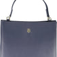 Tommy Hilfiger Chic Blue Polyurethane Handbag with Logo