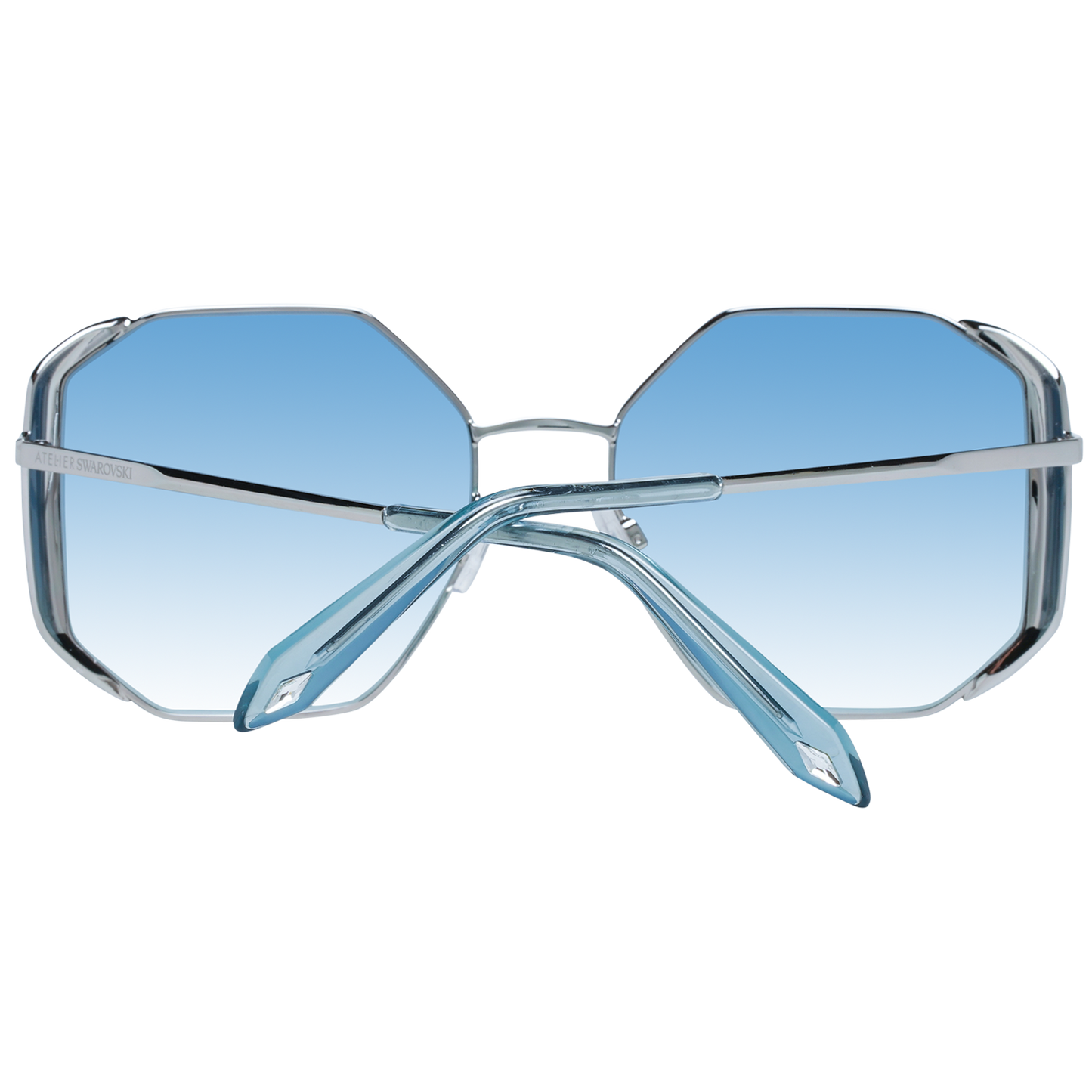 Atelier Swarovski Elegant Silver Trapezium Sunglasses