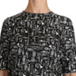 Dolce & Gabbana Exquisite Trumpet Print Silk Blouse