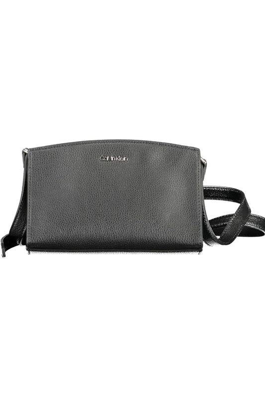 Calvin Klein Elegant Black Shoulder Bag with Logo Detailing