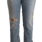 CYCLE Chic Distressed Mid Waist Cropped Denim