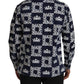 Dolce & Gabbana Elegant Slim Fit Blue Crown Shirt