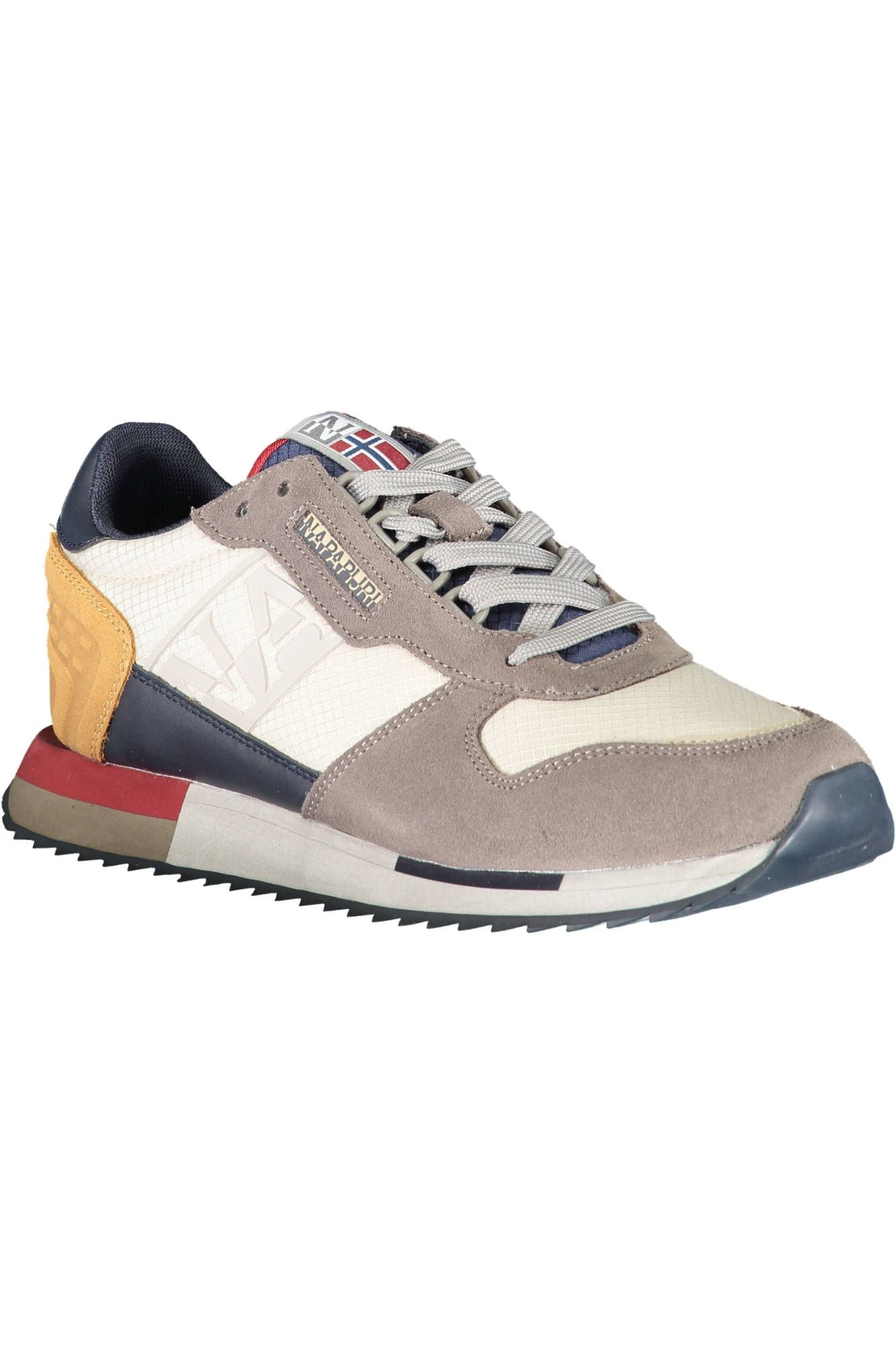 Napapijri Gray Leather Men Sneaker