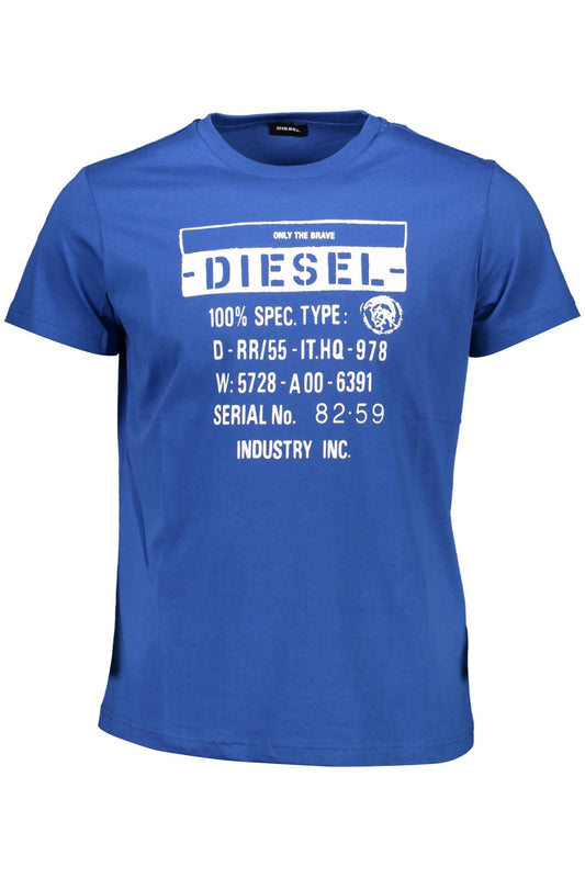 Diesel Blue Cotton Men T-Shirt