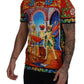 Dolce & Gabbana Multicolor Majolica Print Crewneck Tee