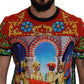 Dolce & Gabbana Multicolor Majolica Print Crewneck Tee