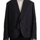 Dolce & Gabbana Sleek Double Breasted Navy Linen Blazer