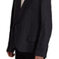 Dolce & Gabbana Sleek Double Breasted Navy Linen Blazer