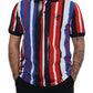 Dolce & Gabbana Elegant Striped Cotton Polo T-shirt