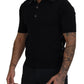 Dolce & Gabbana Elegant Black Silk Blend Polo T-Shirt