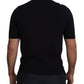 Dolce & Gabbana Elegant Black Silk Blend Polo T-Shirt