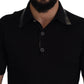 Dolce & Gabbana Elegant Black Silk Blend Polo T-Shirt