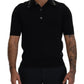 Dolce & Gabbana Elegant Black Silk Blend Polo T-Shirt