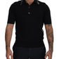 Dolce & Gabbana Elegant Black Silk Blend Polo T-Shirt