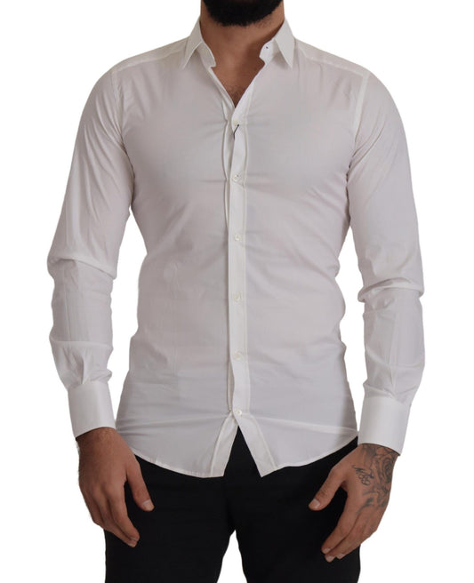 Dolce & Gabbana Elegant Slim Fit Dress Shirt - White