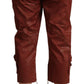 Just Cavalli Chic Brown Cropped Cotton Pants