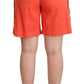 Peserico Chic High-Waisted Cargo Shorts in Vibrant Orange