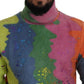 Dolce & Gabbana Multicolor Turtleneck TV Motive Sweater